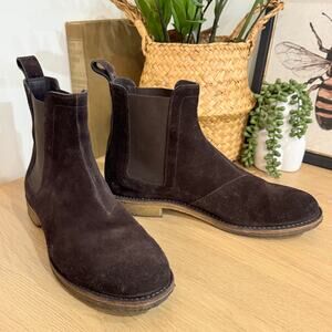 BOTTEGA VENETA Suede Chelsea Boots Mens SZ 42 US 9 Chocolate Brown Leather